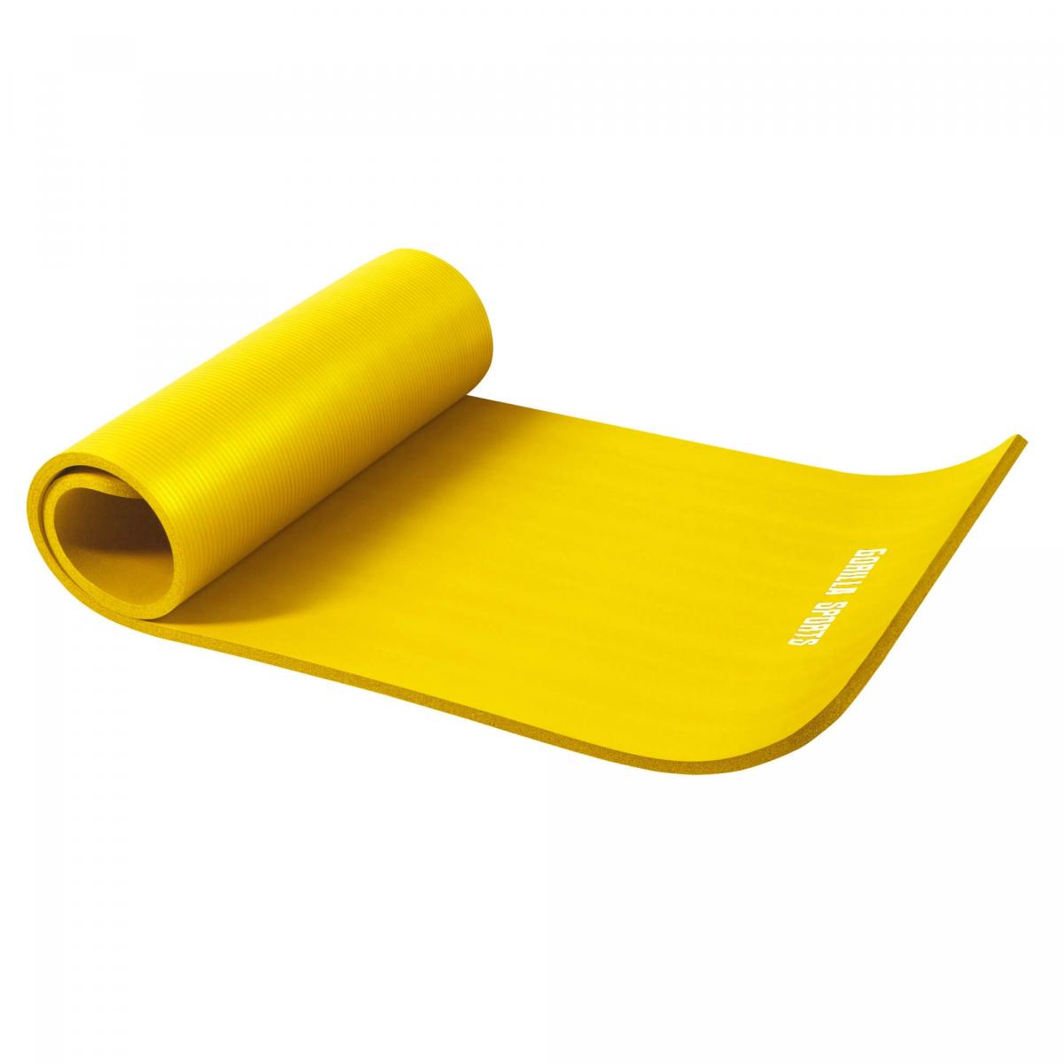 Petit tapis de yoga en mousse - 190 x 60 x 1,5 cm (Yoga - Pilates - sport Ã domicile) Jaune
