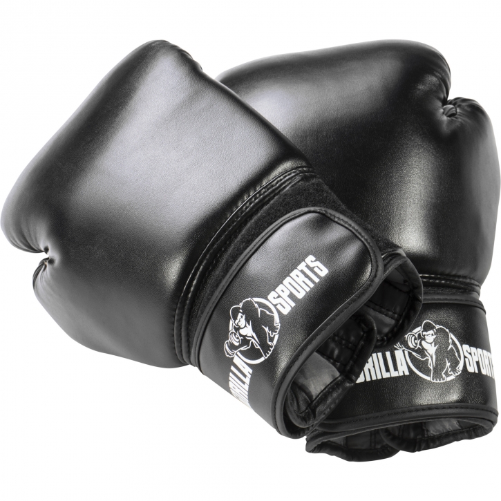 Gants de boxe professionnels Gorilla Sports coloris noir 10 Oz