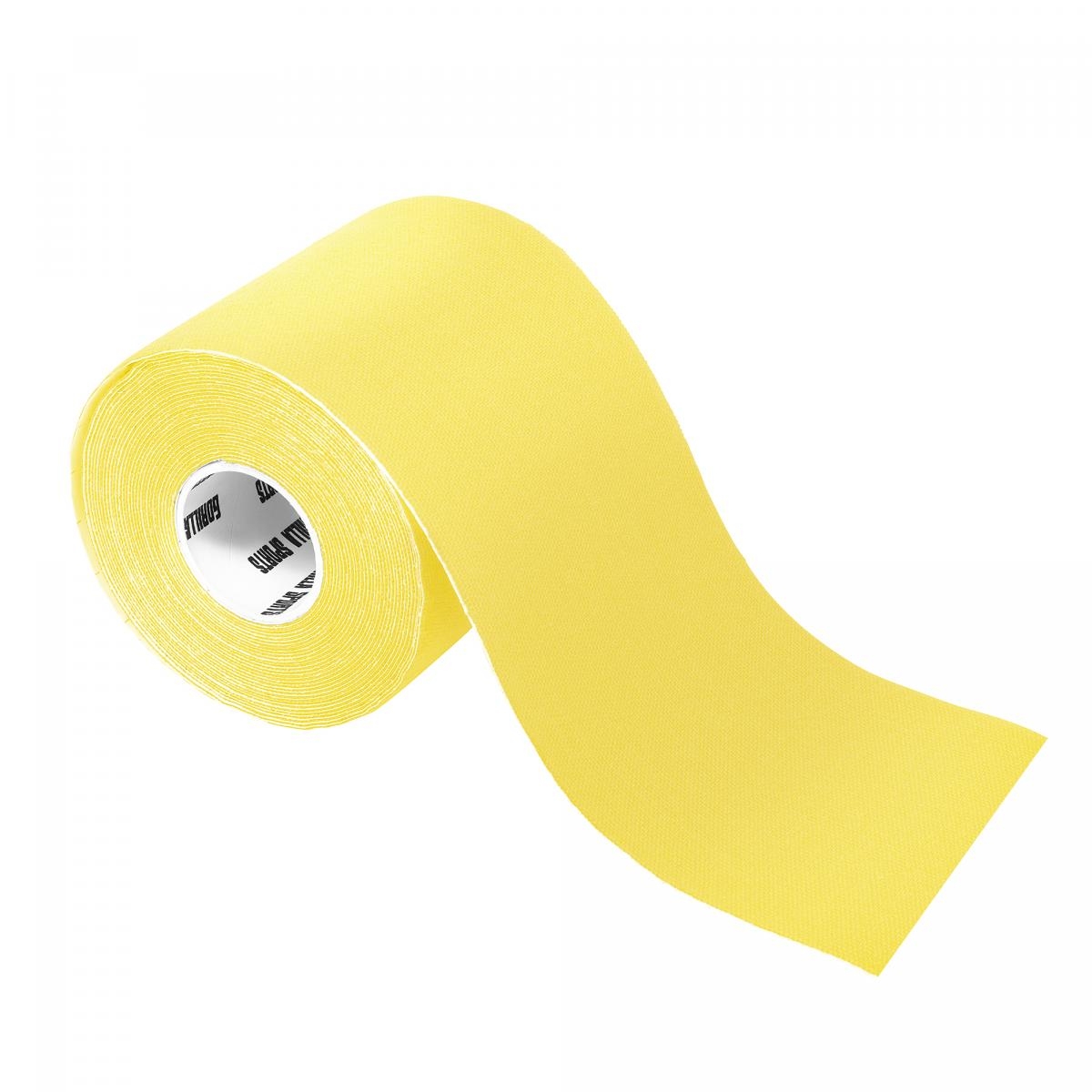 Bande de kinésiologie jaune - rouleau de 5 m - Largeur : 7,5 cm
