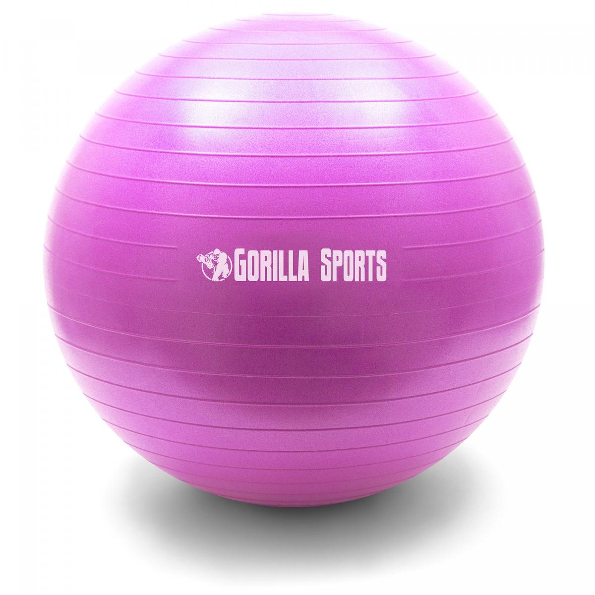 Ballon de gymnastique de couleur violet mat - taille : 75 cm