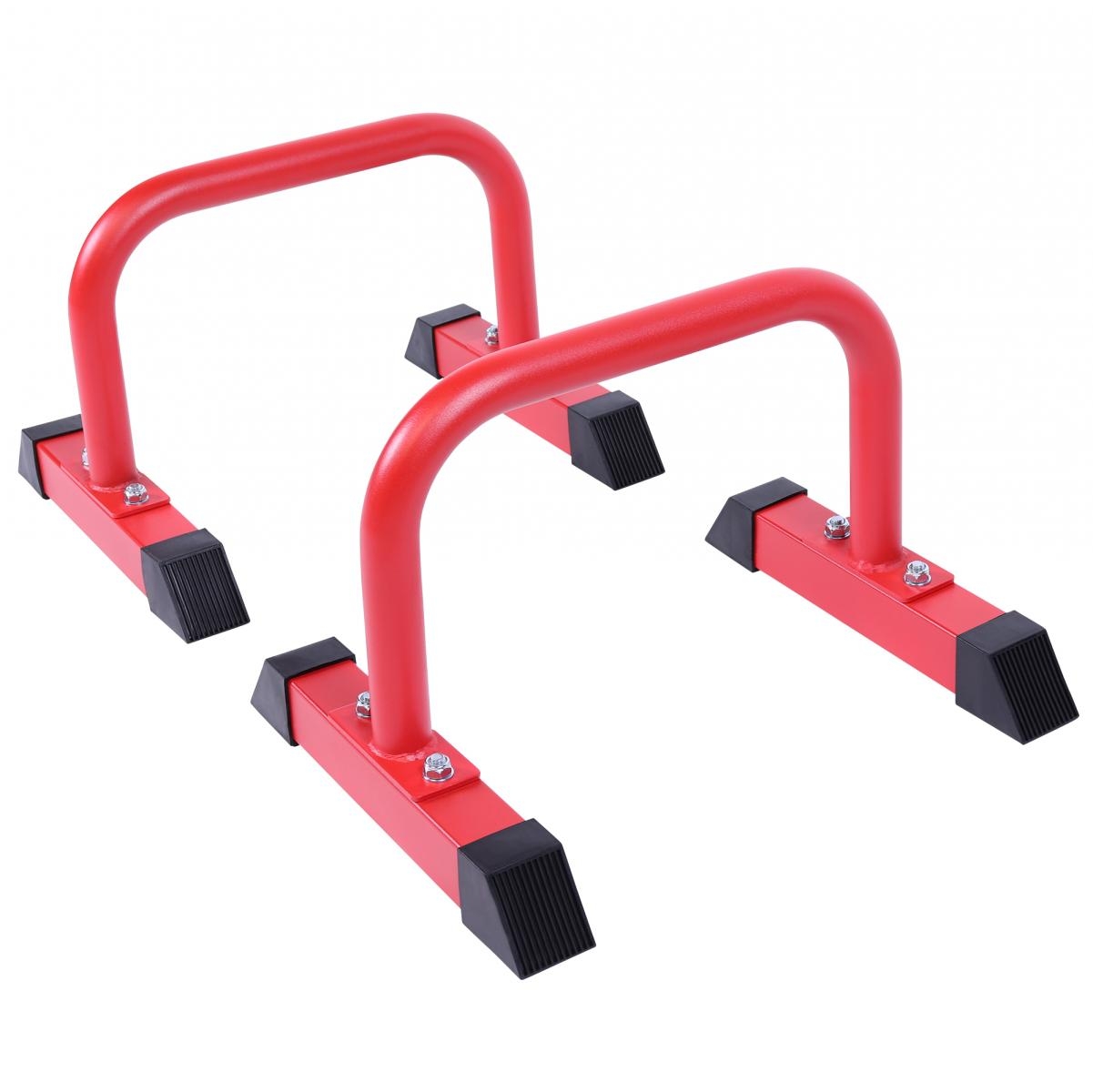 Barres push-ups - pompes | Hauteur: 30 cm | Coloris : Rouge