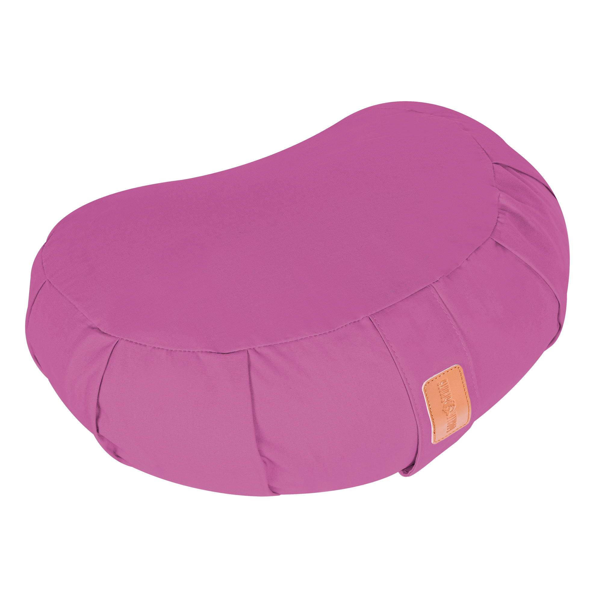 Coussin de mÃ©ditation demi-lune violet - Hauteur d'assise : 19 cm - coussin de yoga avec rembourrage en balles d'Ã©peautre - Housse en coton lavable