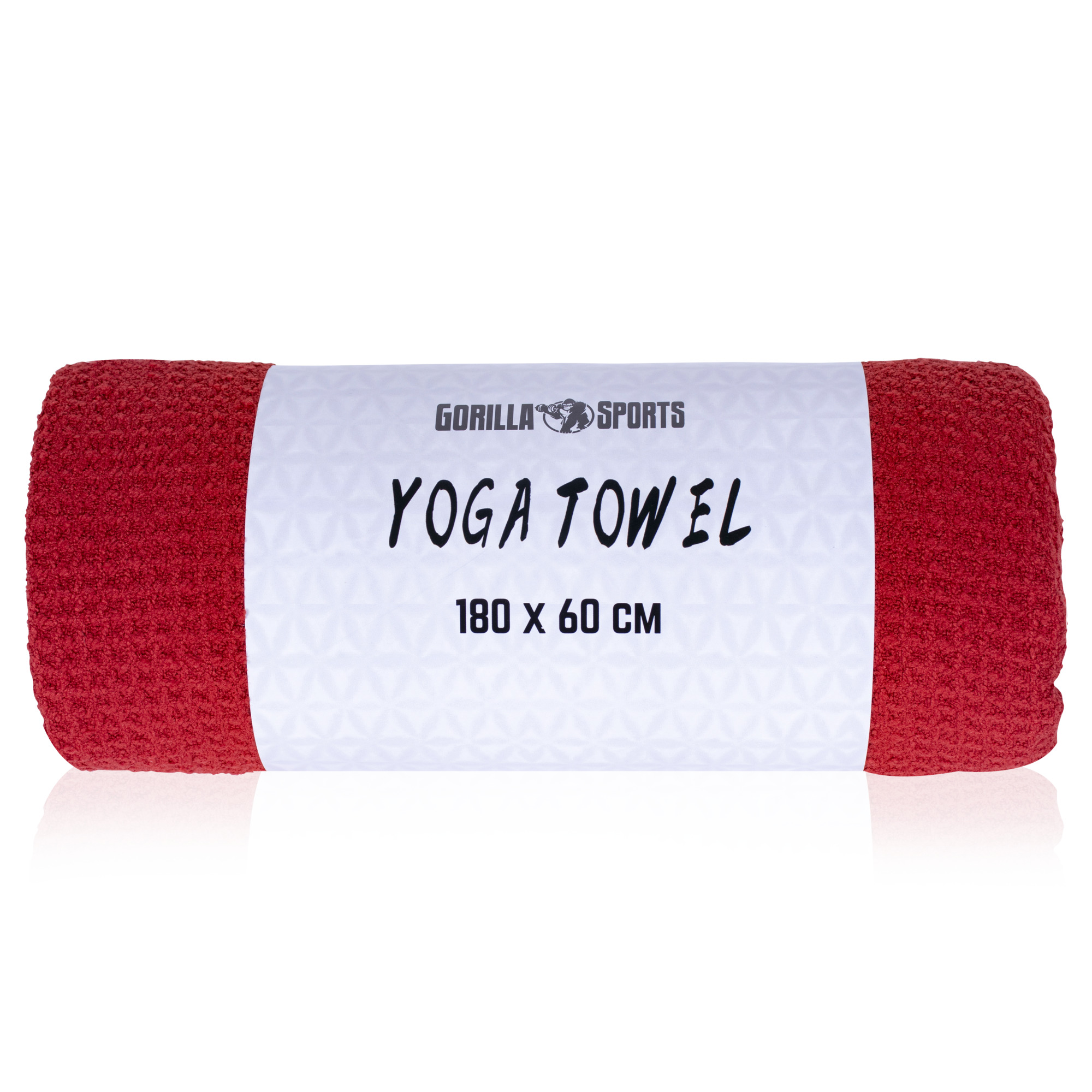 Serviette de yoga rouge - 180 x 60 cm
