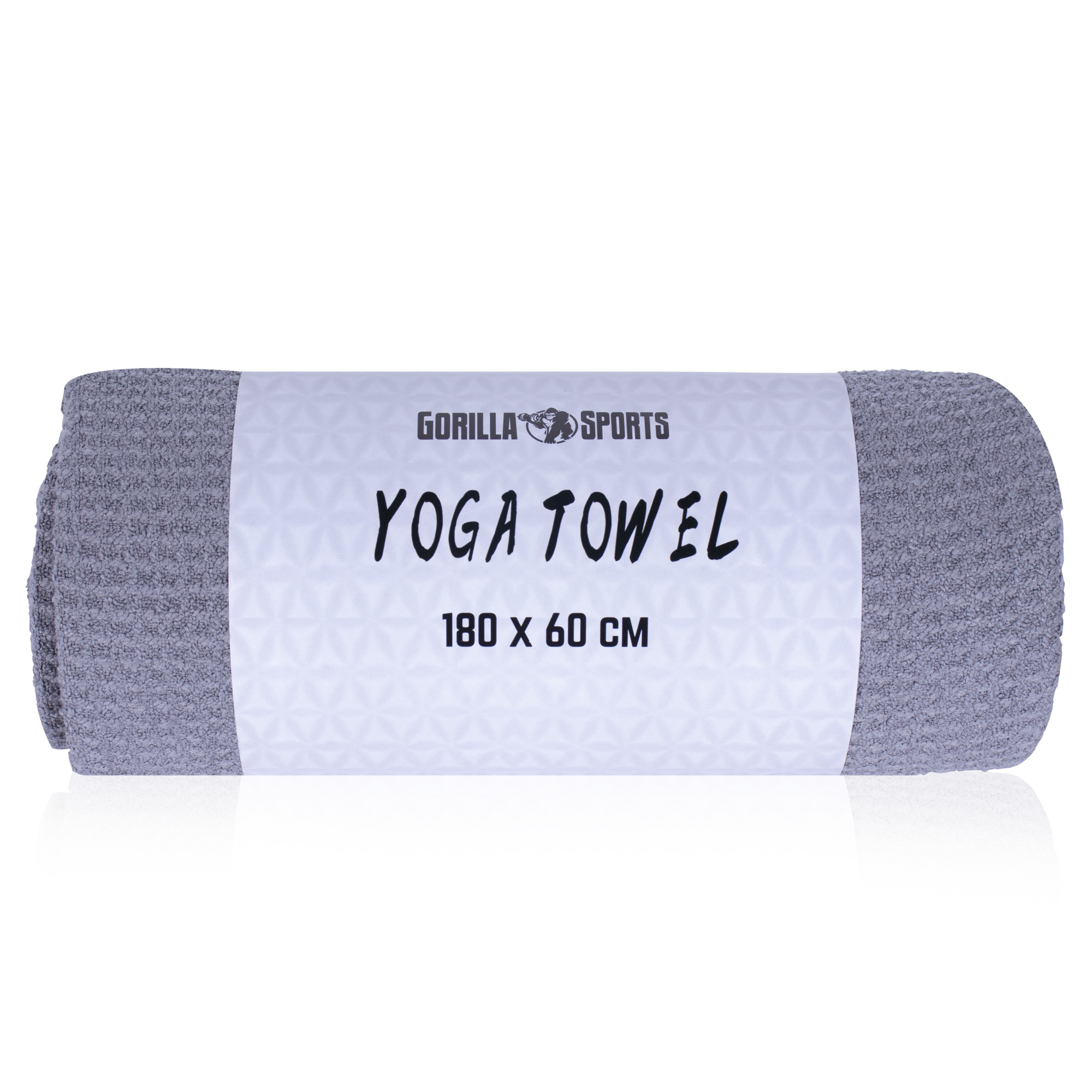 Serviettes de yoga grise - 180 x 60 cm