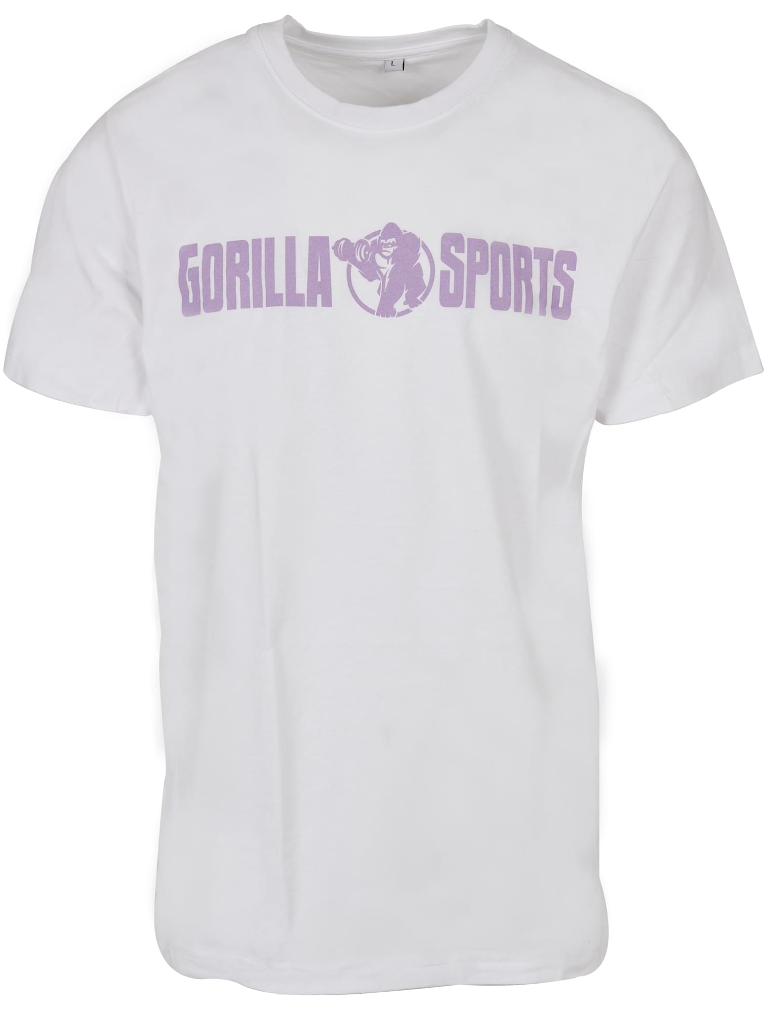 T-shirt Ã col rond - taille L - coloris blanc/violet