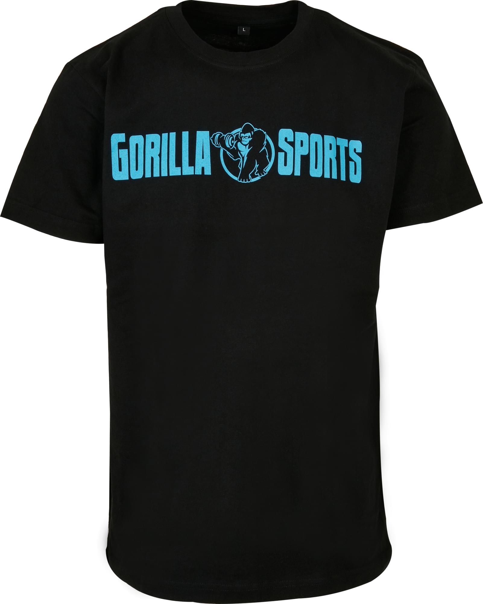 T-shirt Ã col rond - taille XL - coloris noir/turquoise