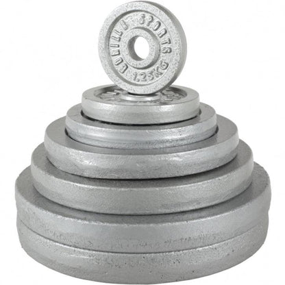 Set d'haltères SZ Curl en fonte argentée, 70 kg - Gorilla Sports France