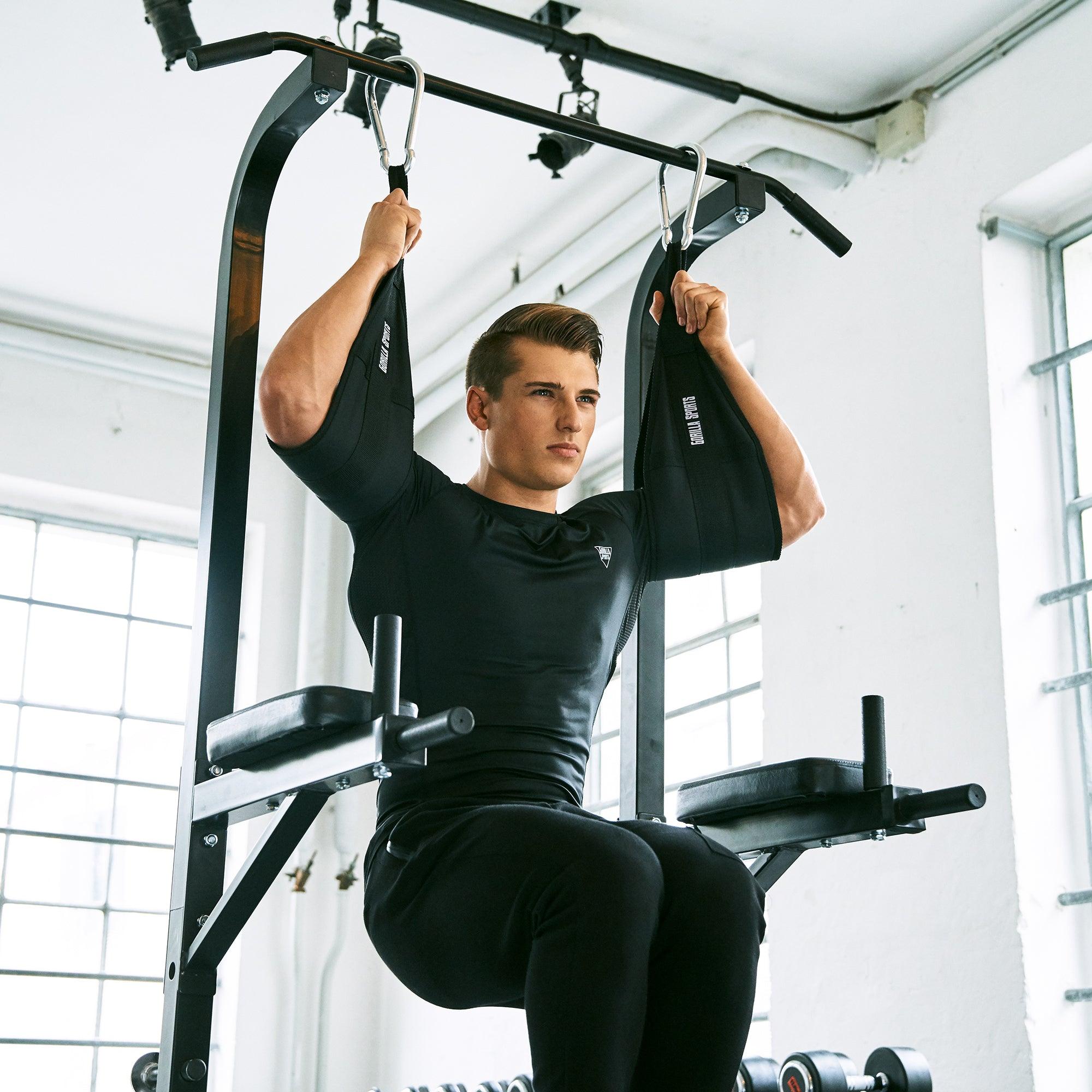 Gorilla Sports® Power Rack - Acier, Barre de Musculation Dips, Max Gorilla Sports® Power Rack - Acier, Barre de Musculation Dips, Max