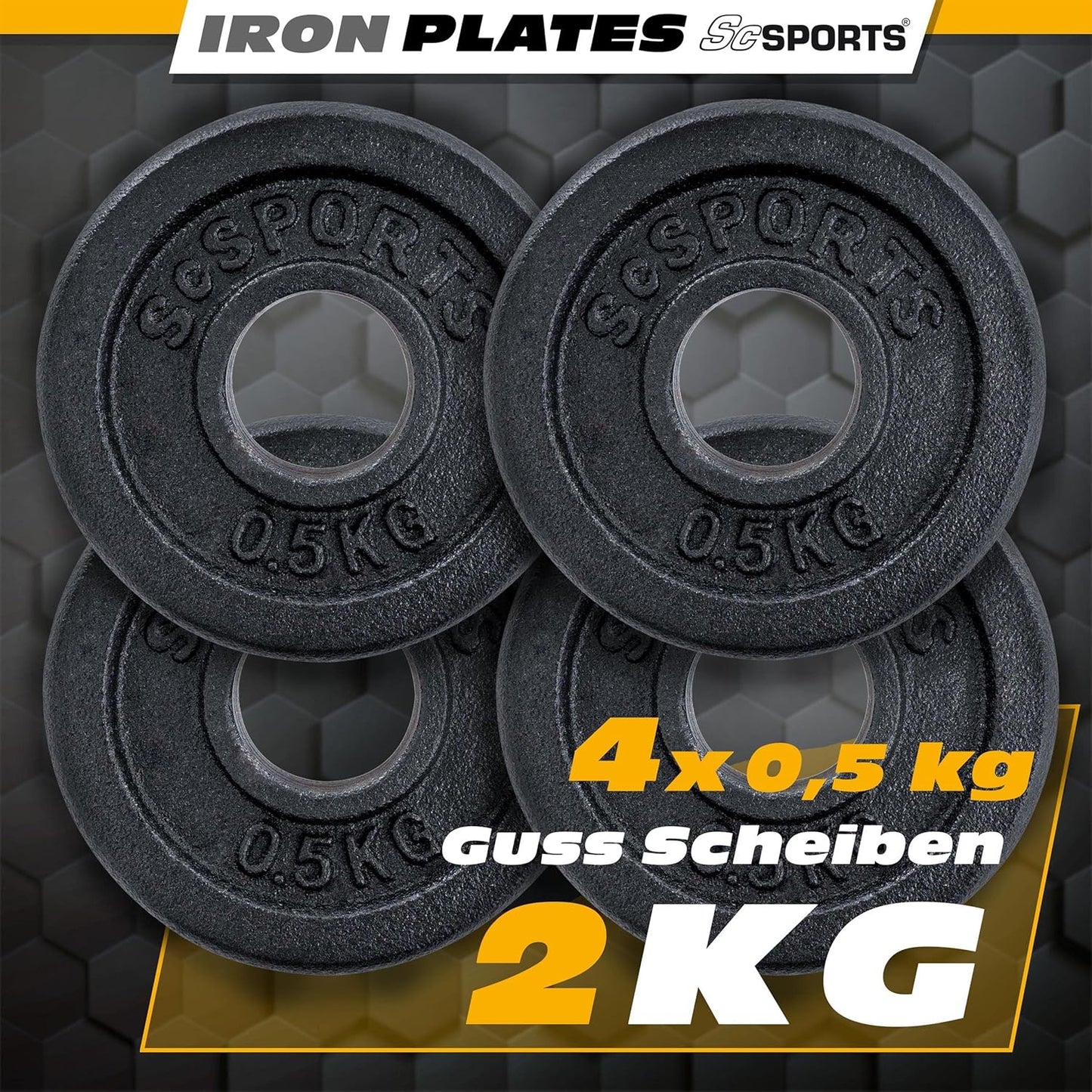 Disques de musculation en fonte 2 – 20 kg