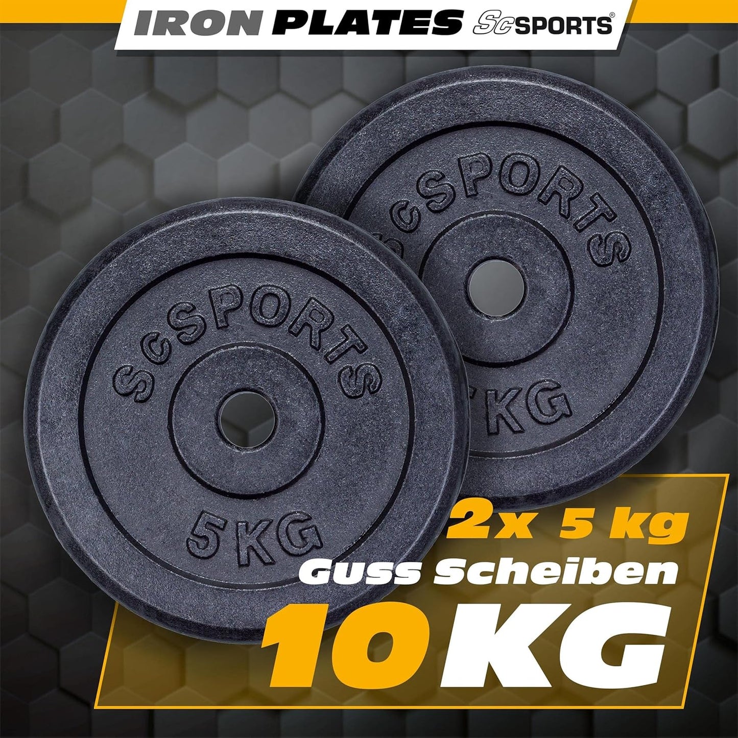 Disque musculation fonte - Set 10 - 40 kg (30 mm)