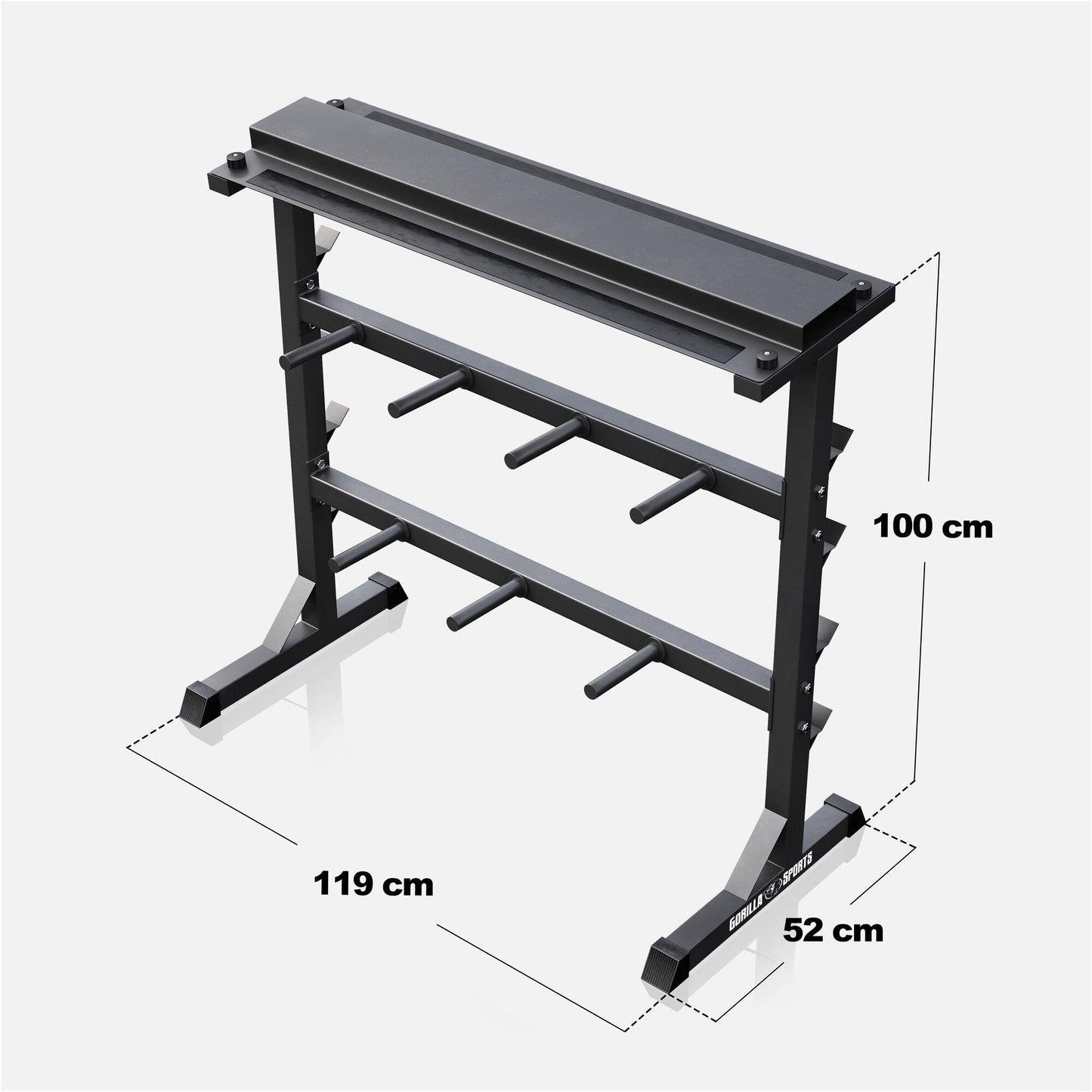 Rack de rangement pour disques et barres 30/31 mm