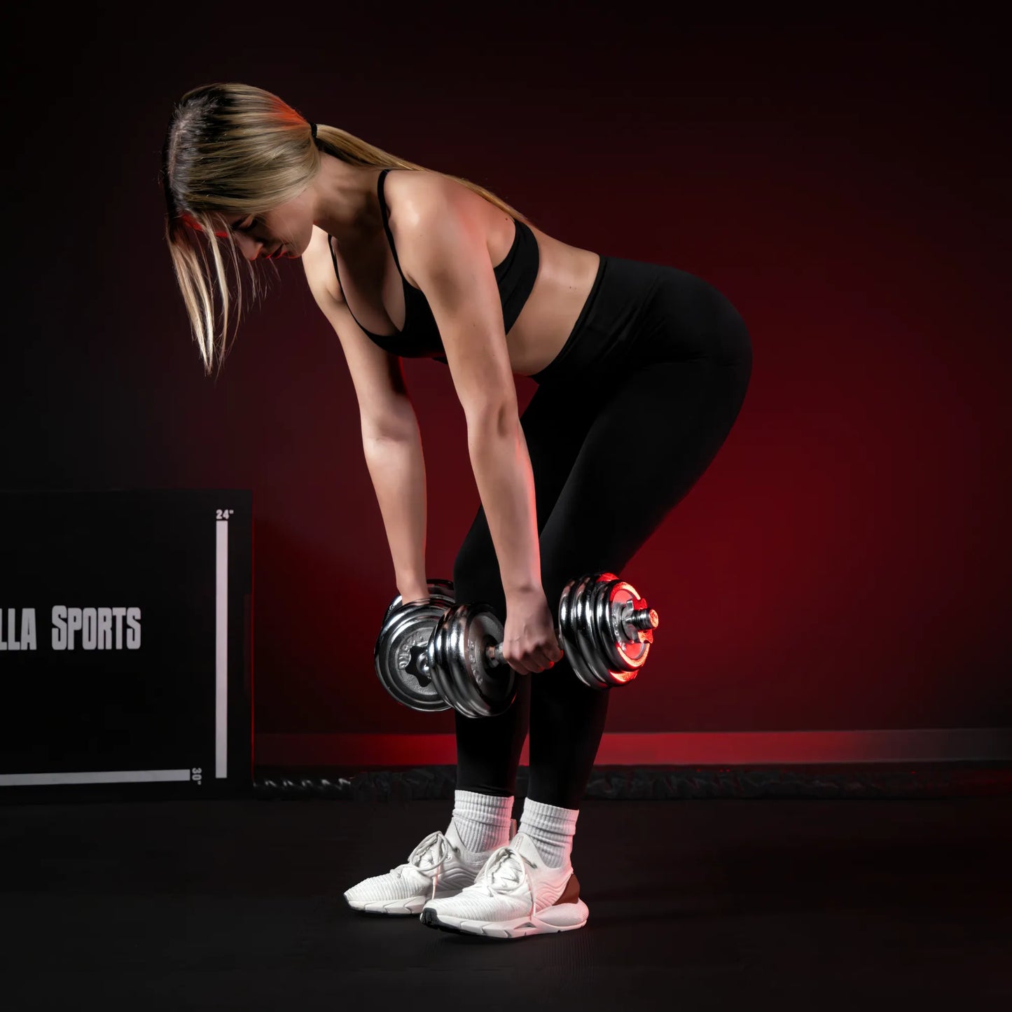 Set d'haltères courts chromés de 30 kg