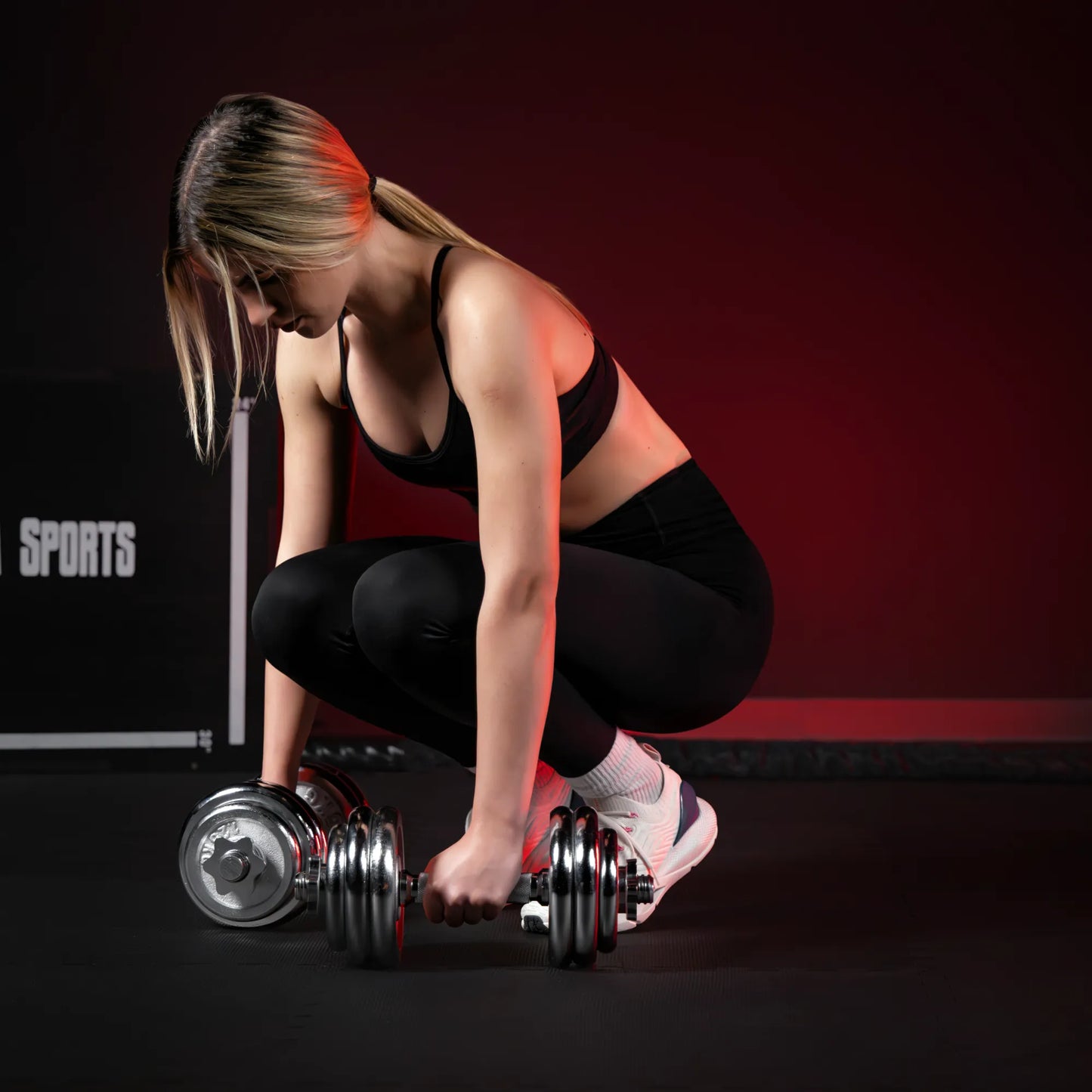 Set d'haltères courts chromés de 30 kg