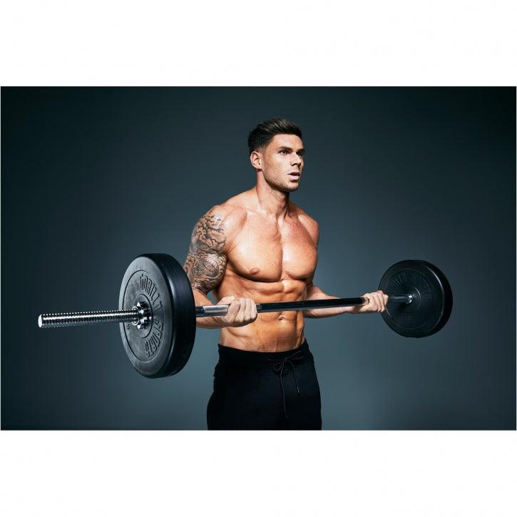 Barre longue 170 cm, diamètre 30mm avec stop-disques en étoile - Gorilla Sports France