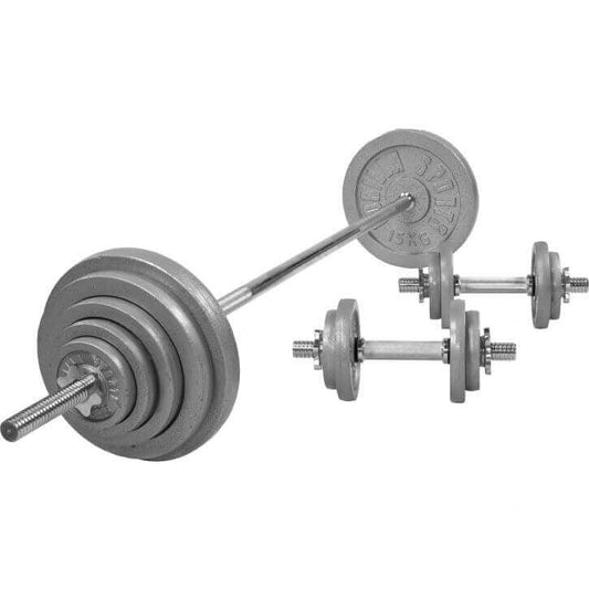 Set d'haltères en fonte, 100 kg - Gorilla Sports France