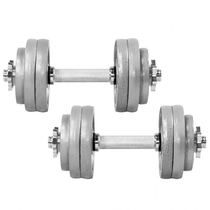 Set d'haltères courts en fonte grip, 30 kg - Gorilla Sports France