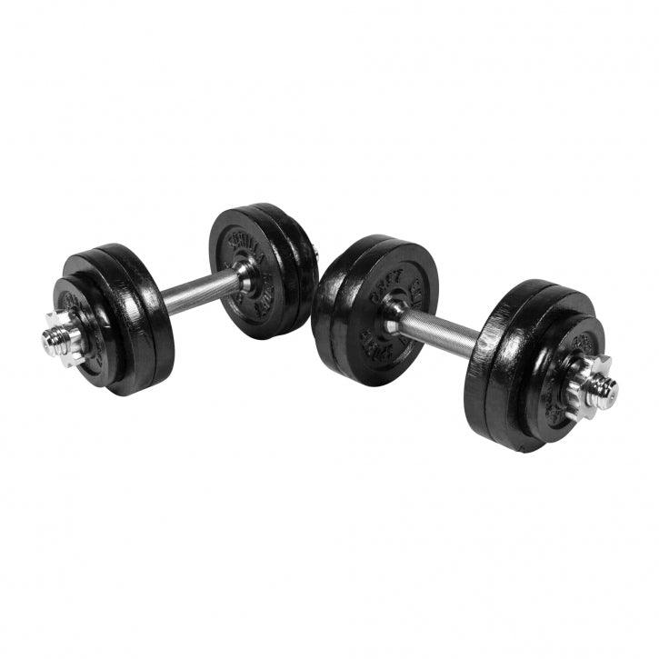 Set d'haltères courts en fonte grip, 30 kg - Gorilla Sports France
