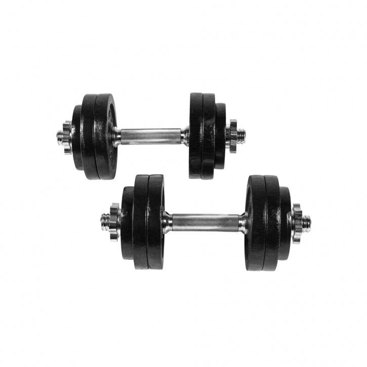 Set d'haltères courts en fonte grip, 30 kg - Gorilla Sports France