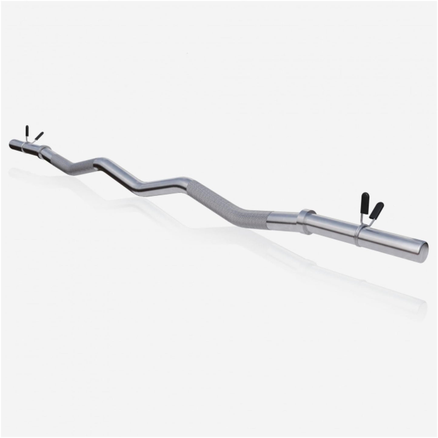 Barre curl SZ chromée avec stop disques à ressort 120cm - Gorilla Sports France