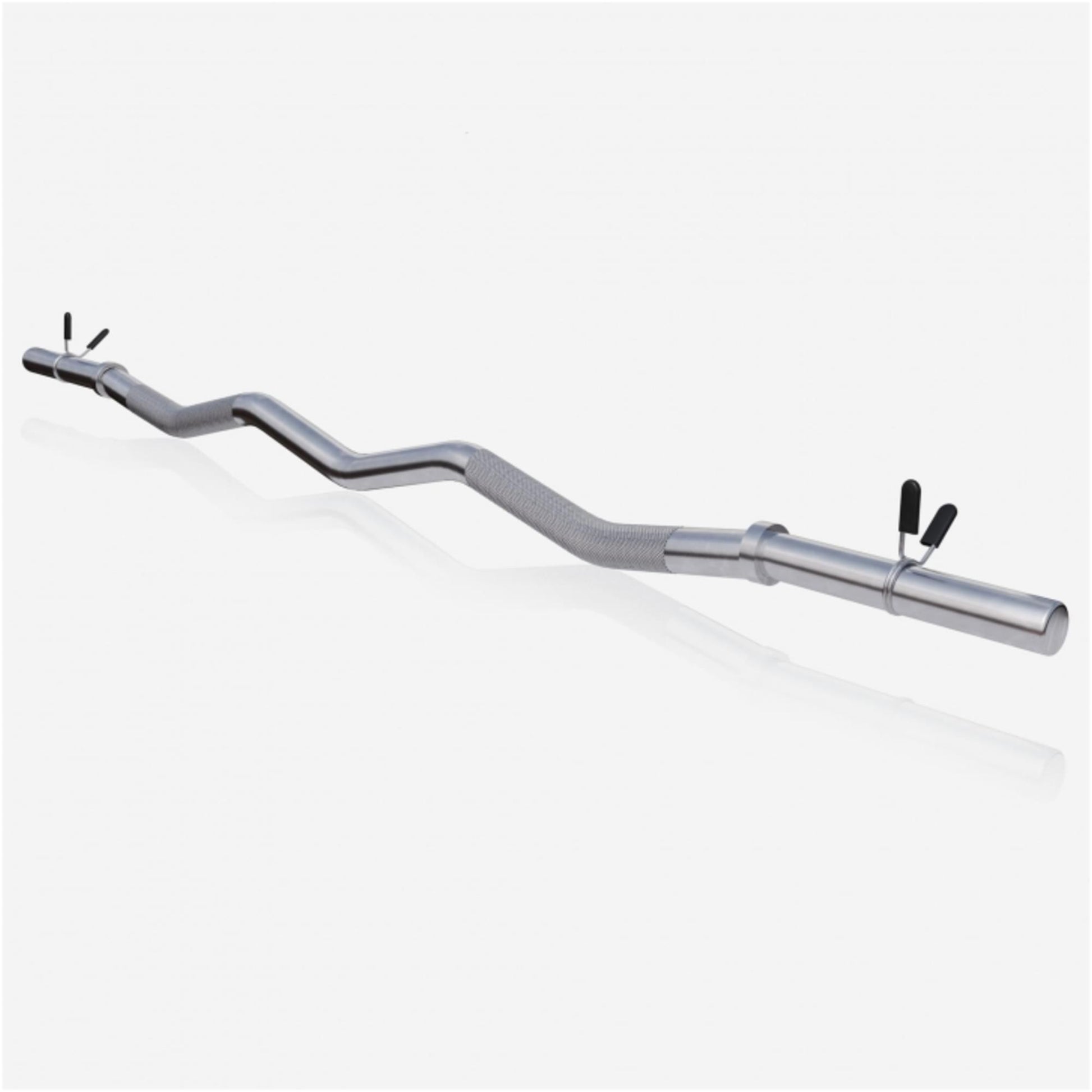 Barre curl SZ chromée avec stop disques à ressort 120cm - Gorilla Sports France