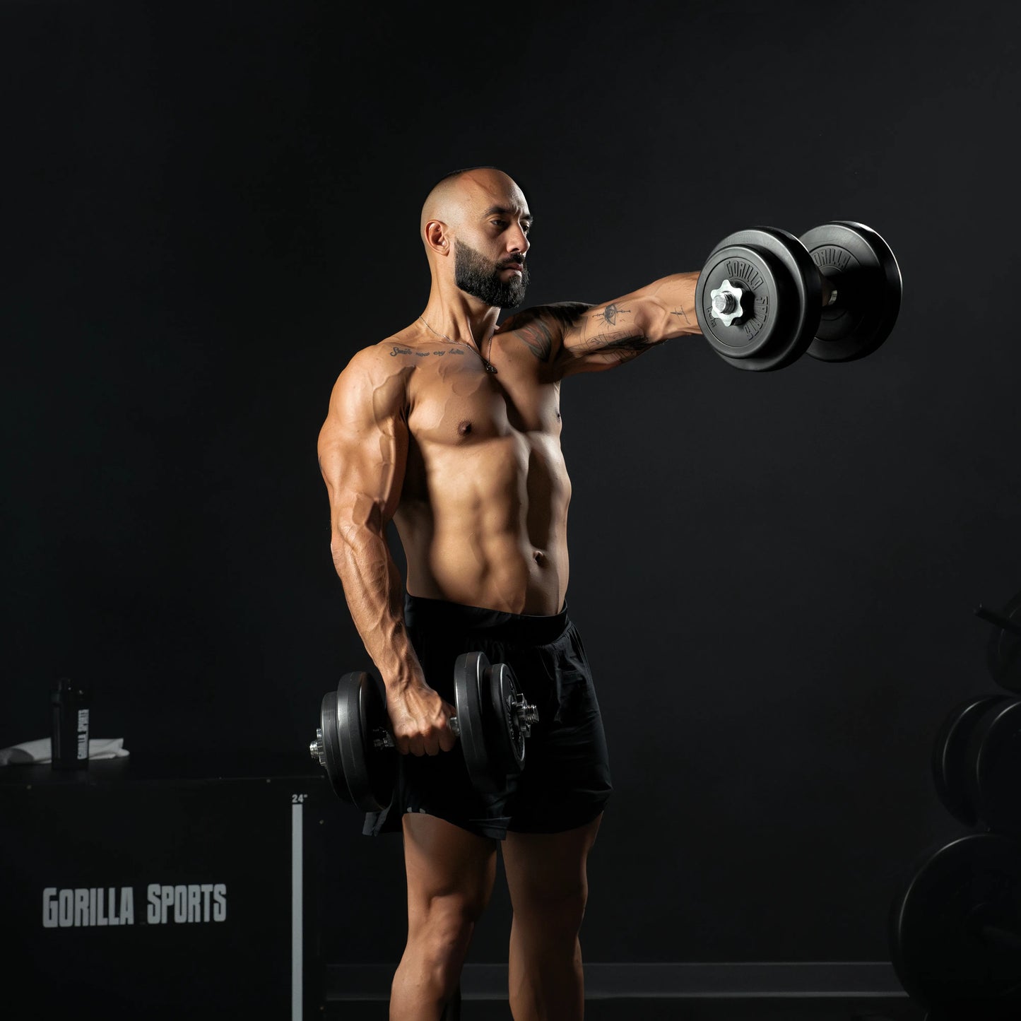 Set d'haltères courts en plastique