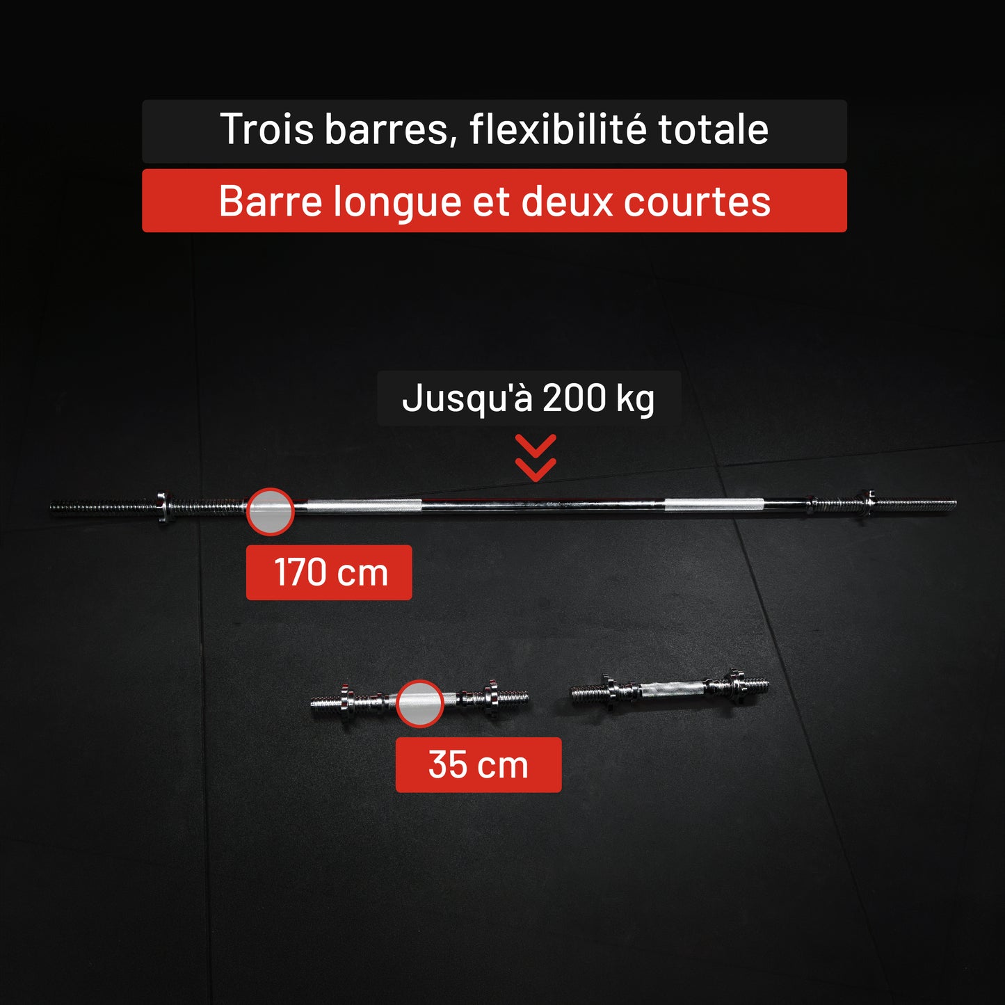 Set de barres d'haltère