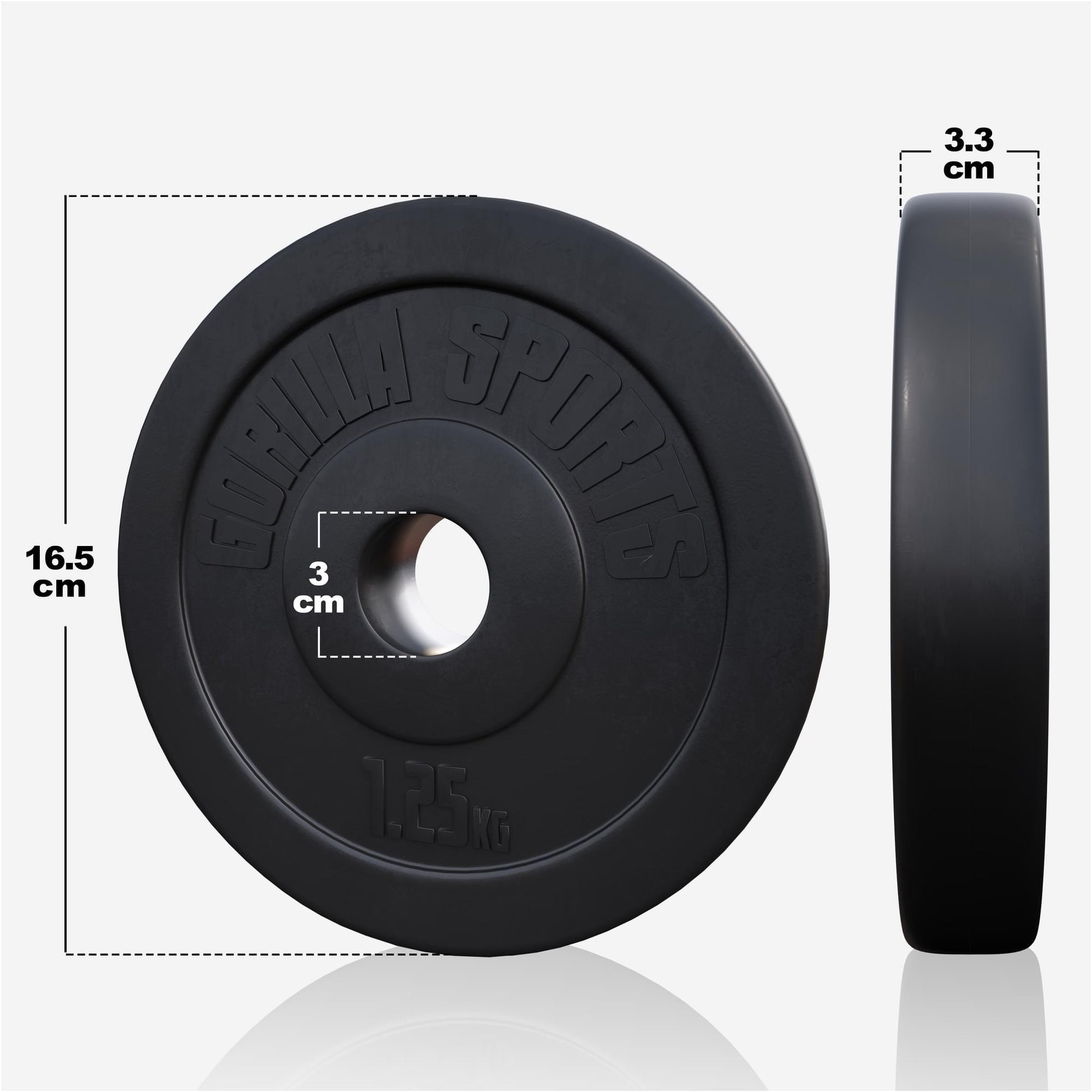 Set d'haltères en plastique de 100 kg - Gorilla Sports France