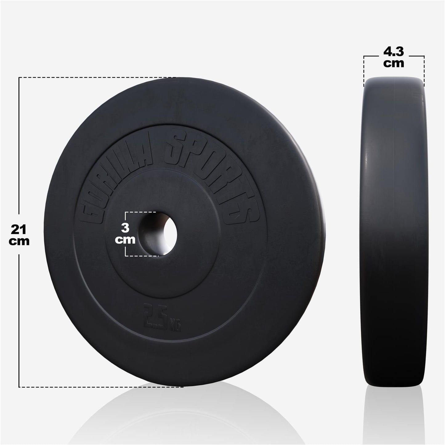 Set d'haltères en plastique de 100 kg - Gorilla Sports France