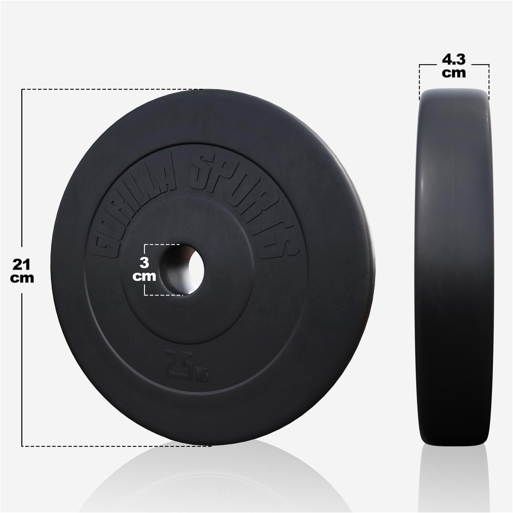 Set d'haltères en plastique de 100 kg - Gorilla Sports France