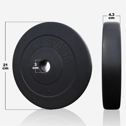 Set d'haltères en plastique de 100 kg - Gorilla Sports France