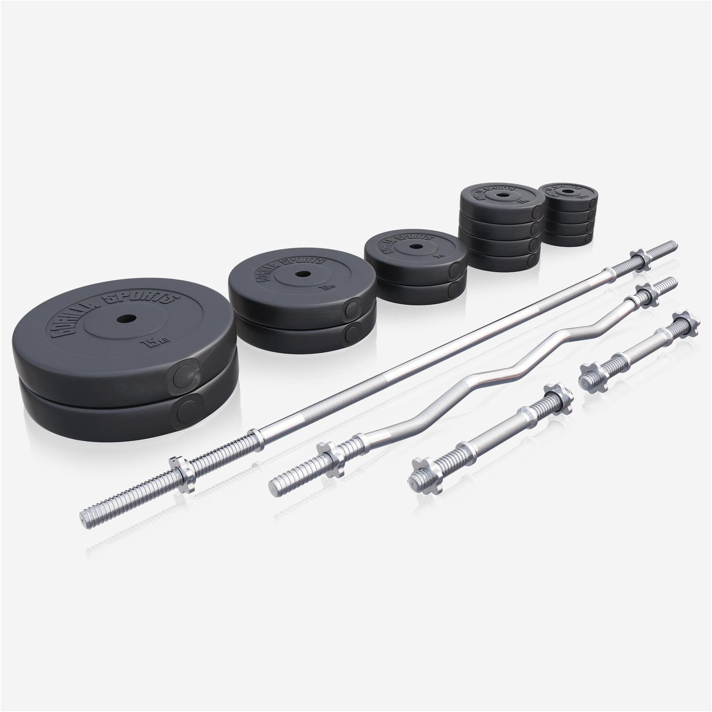 Set d'haltères en plastique de 100 kg - Gorilla Sports France