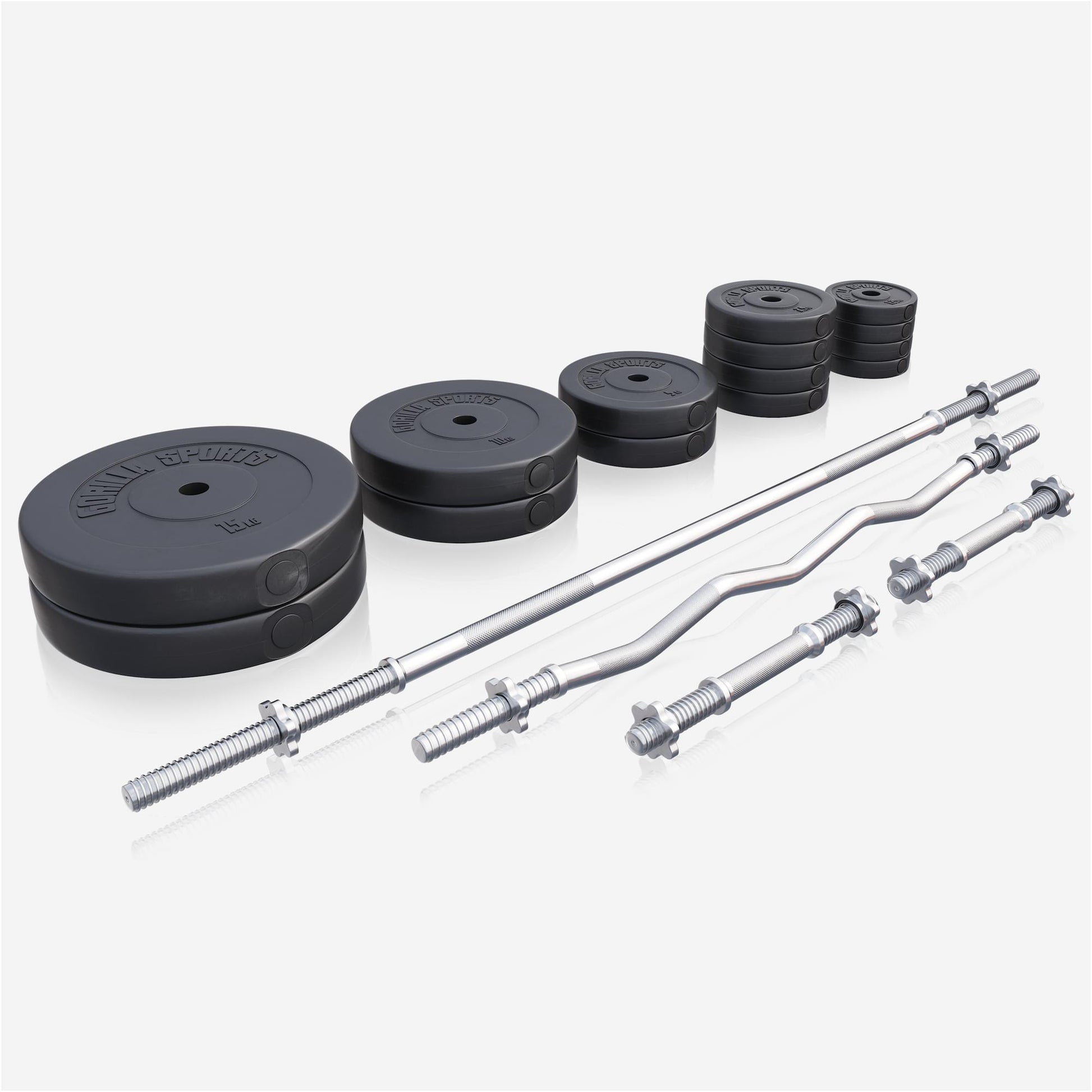 Set d'haltères en plastique de 100 kg - Gorilla Sports France