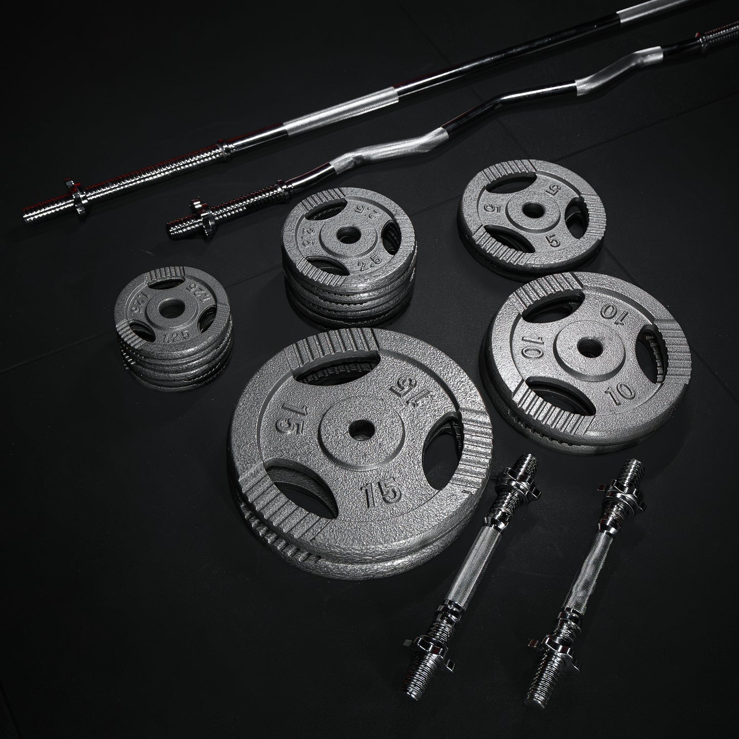 Set d'haltères en fonte