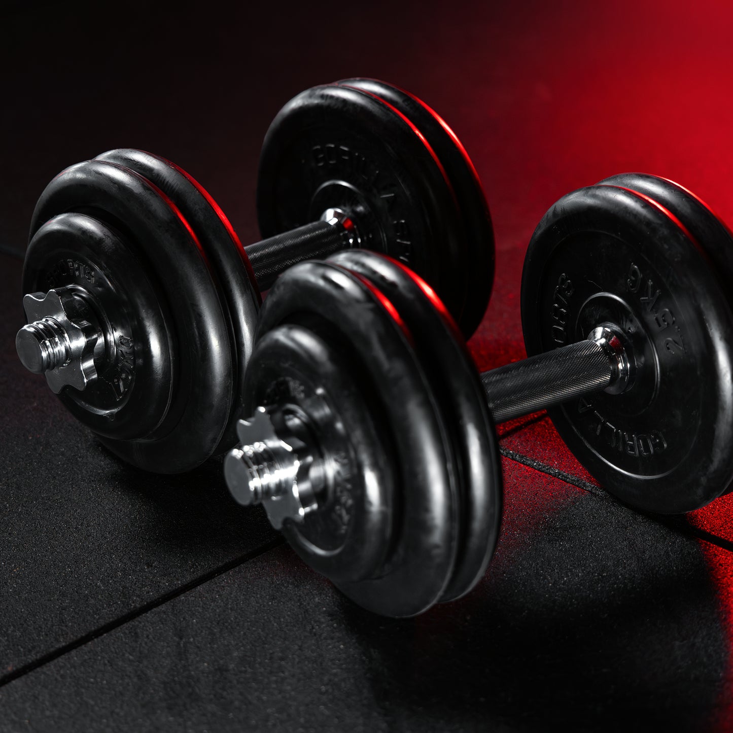 Set d'haltères en caoutchouc 30 kg