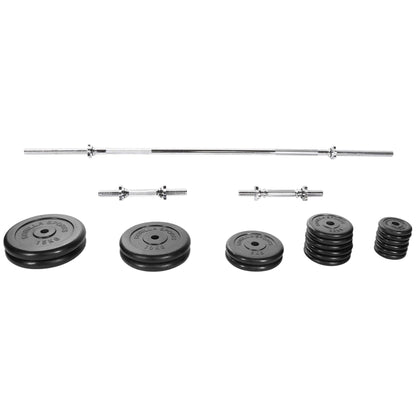 Set d’haltères longs en caoutchouc de 100 kg - Gorilla Sports France