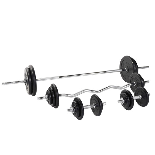 Set complet d’haltères en caoutchouc 108 kg - Gorilla Sports France