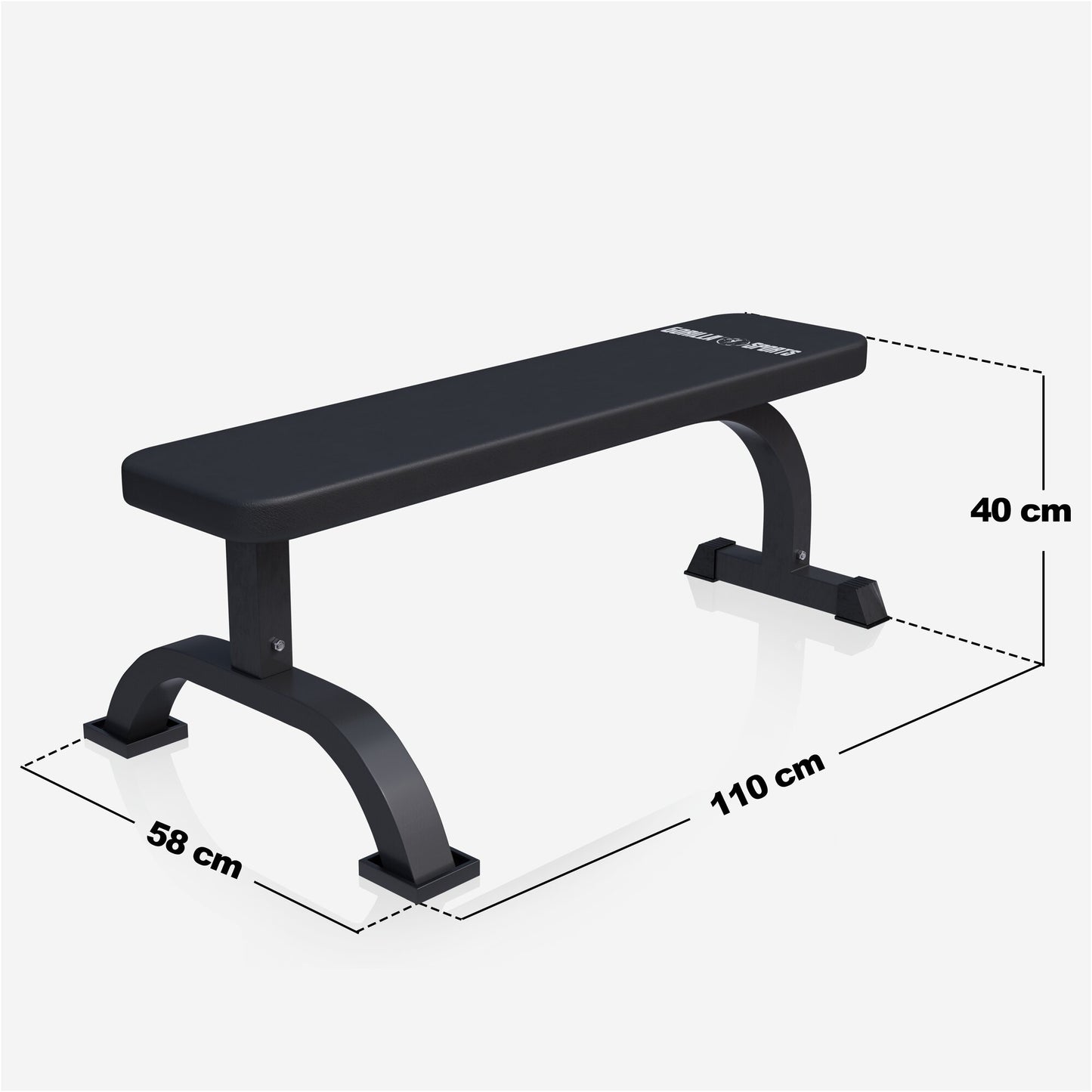 Banc de musculation plat Blanc/Noir