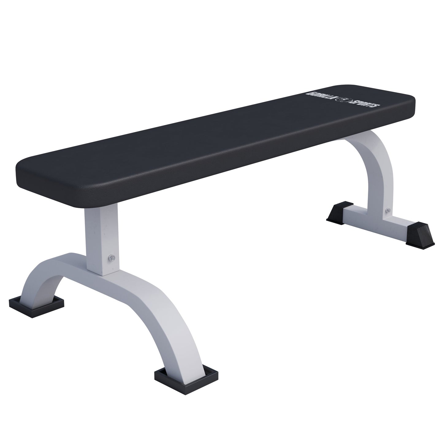 Banc de musculation plat Blanc/Noir