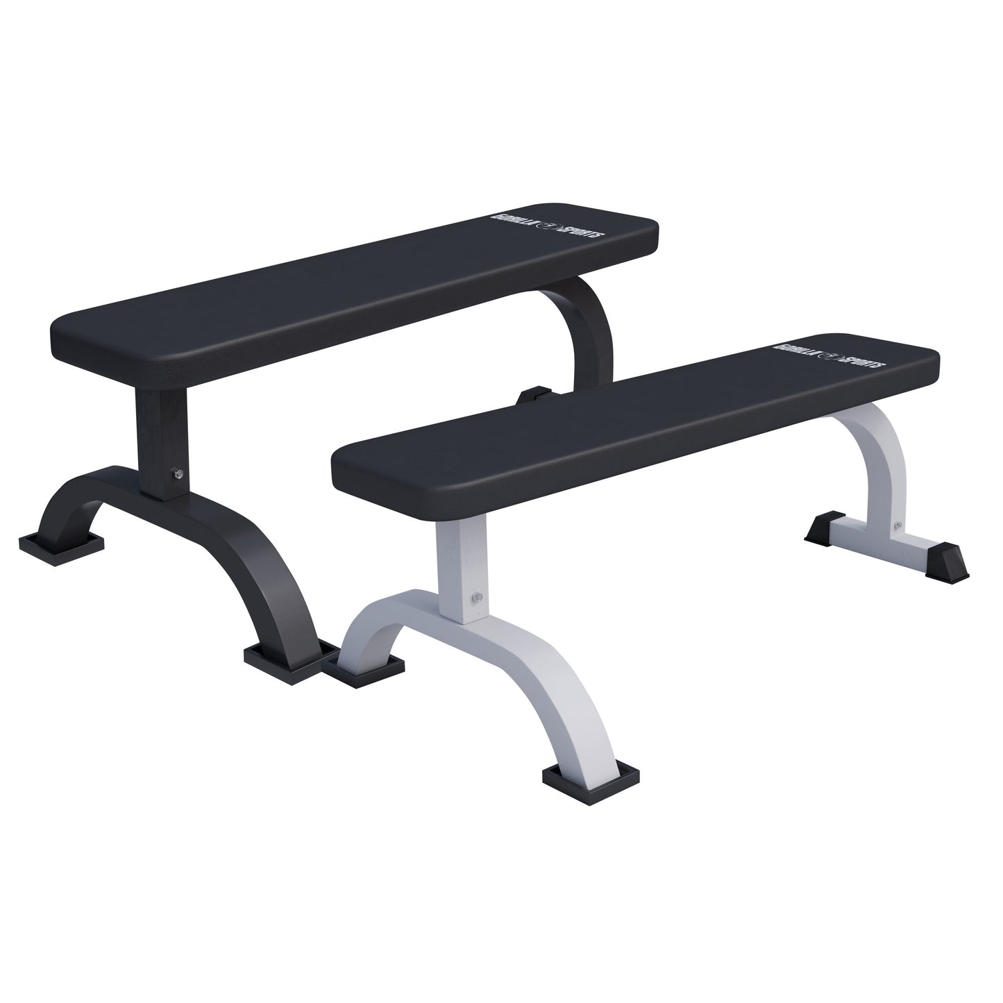 Banc de musculation plat Blanc/Noir