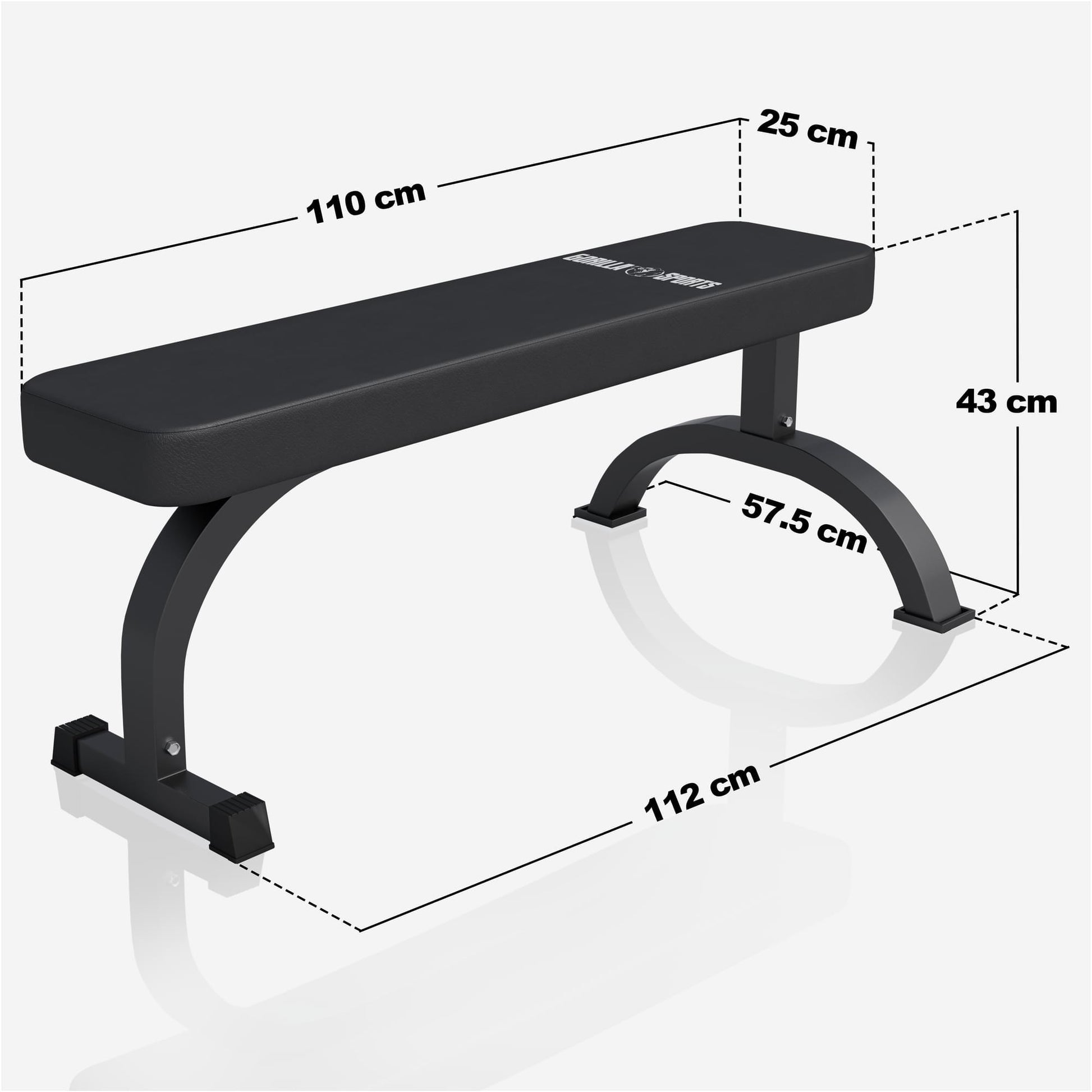 Banc de musculation plat noir - Gorilla Sports France