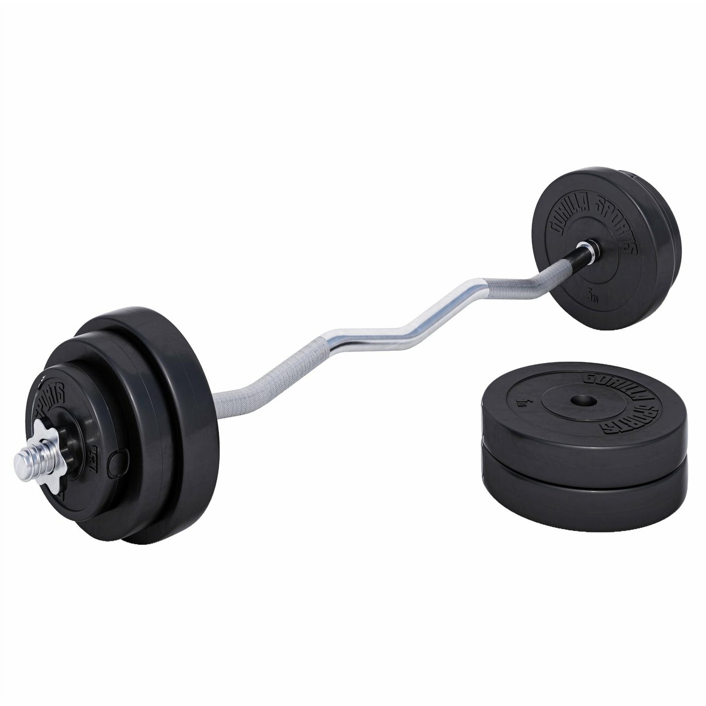 Set d’haltères curl SZ en plastique 35 kg - Gorilla Sports France