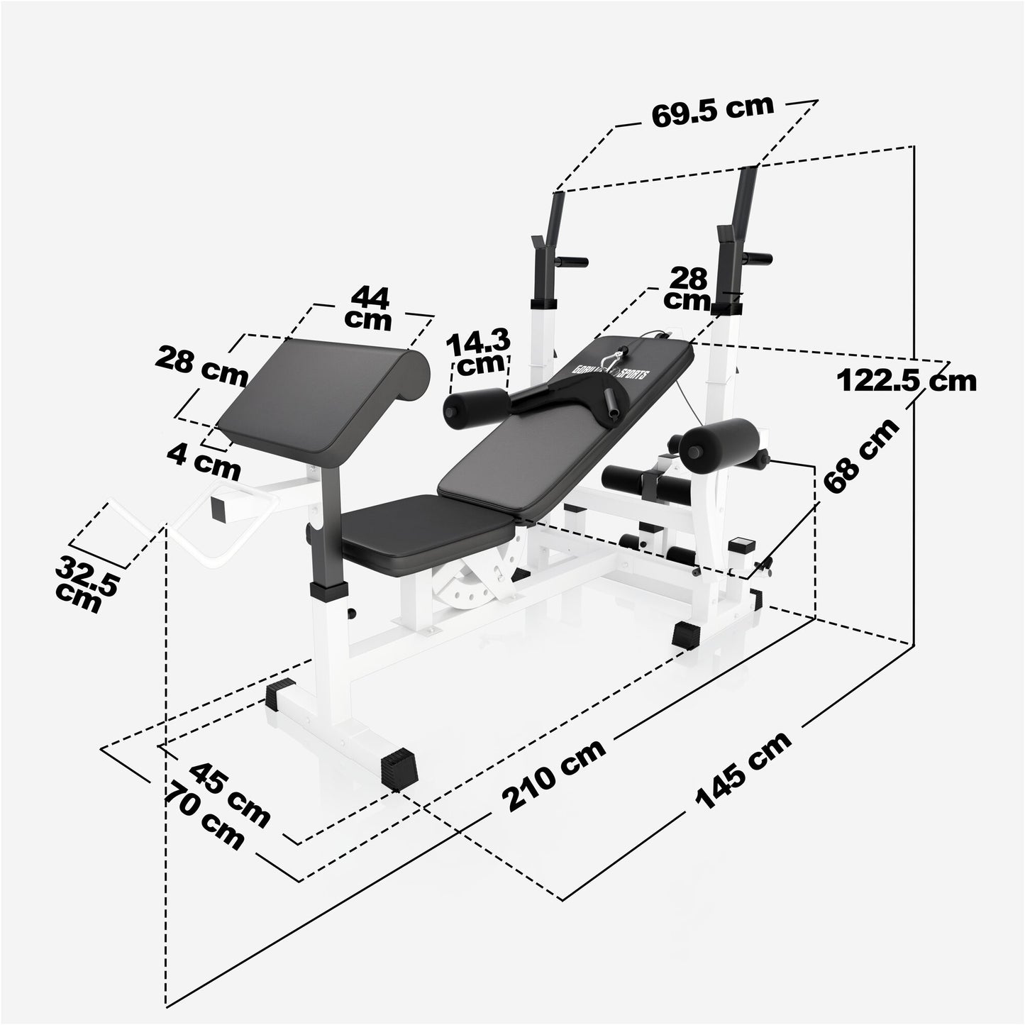 Banc de musculation multifonction