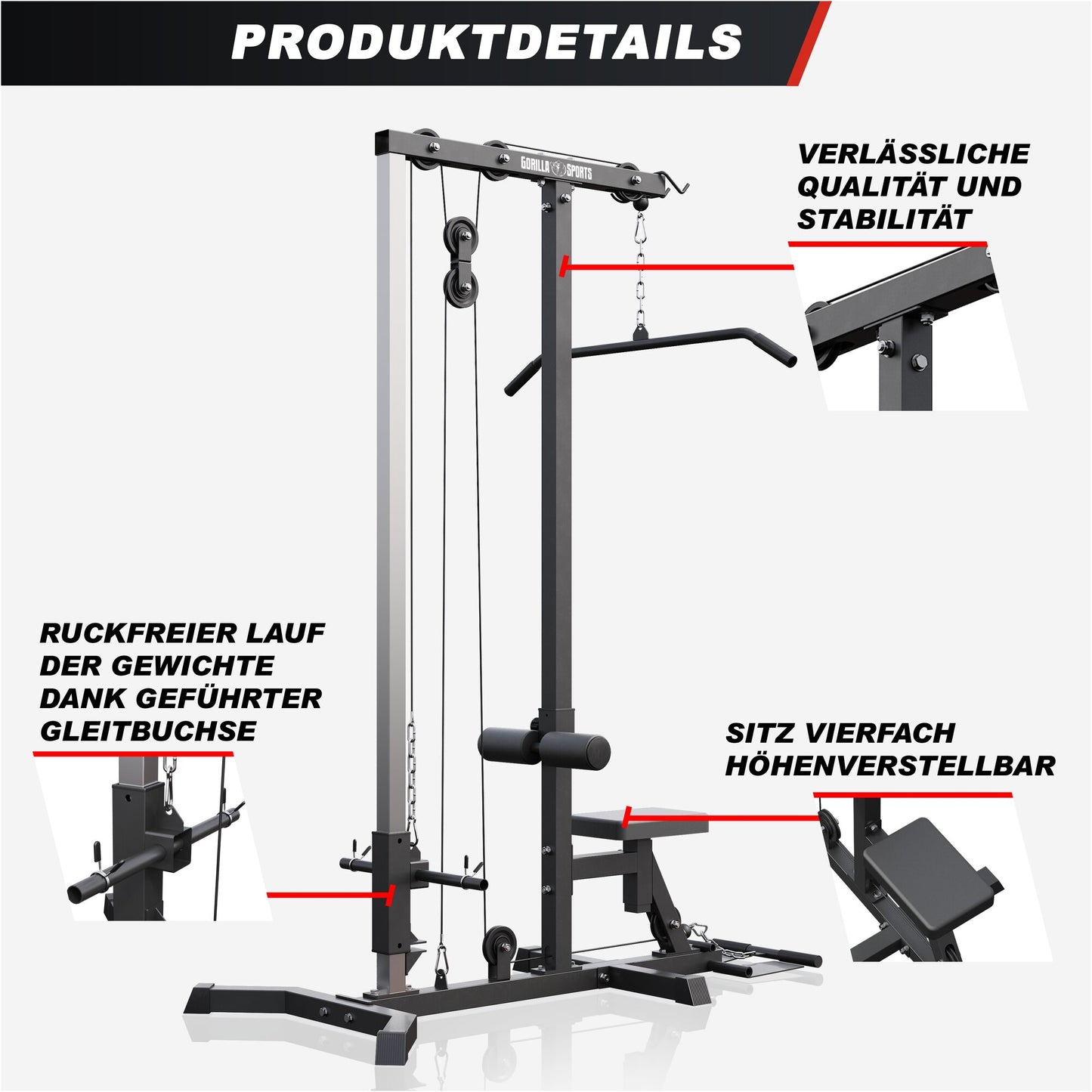Station de tirage vertical dos