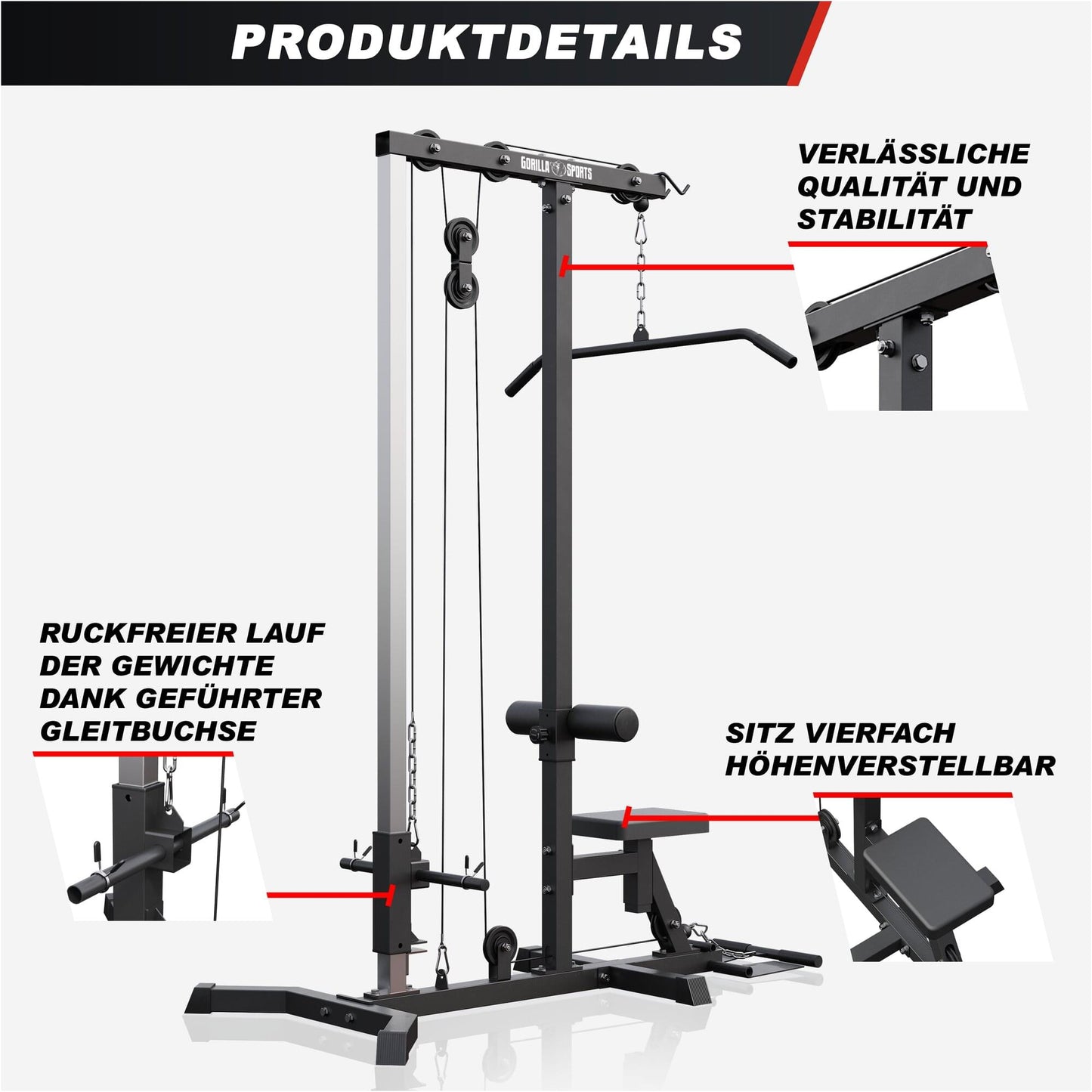 Station de tirage vertical dos