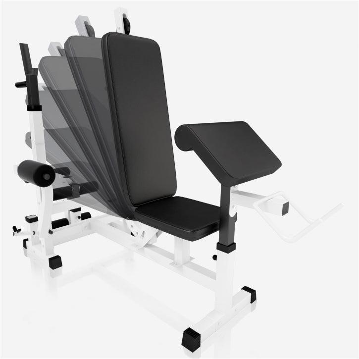 Banc de musculation universel avec set d'haltères en fonte de 108 kg - Gorilla Sports France