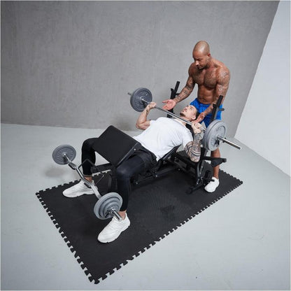 Banc de musculation universel avec set d'haltères en fonte de 108 kg - Gorilla Sports France