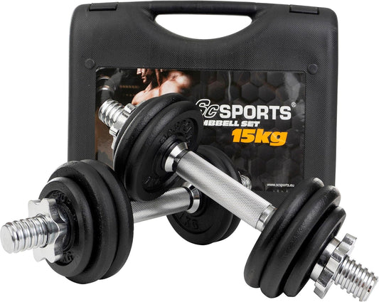 Haltères courts 15 – 20 kg avec mallette