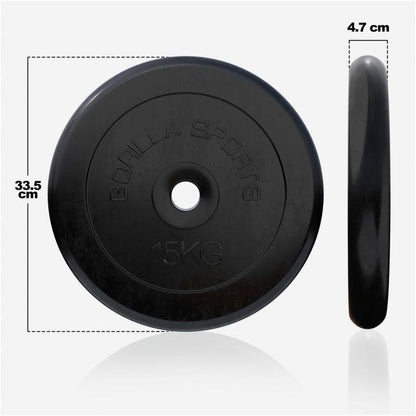 Disques d'haltères en caoutchouc - Gorilla Sports France