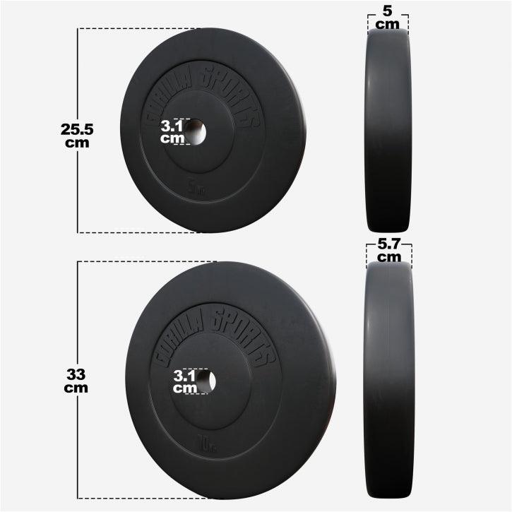 Disques d’haltères en plastique - Gorilla Sports France