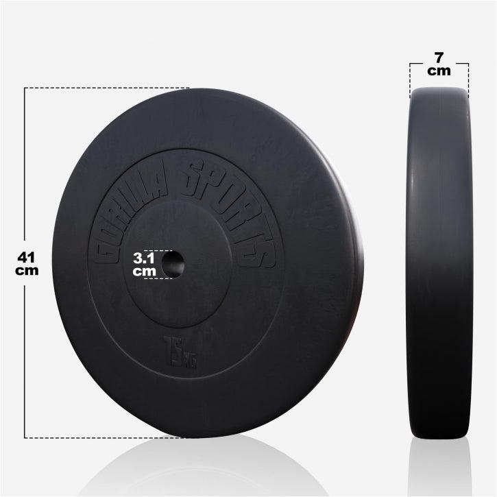 Disques d’haltères en plastique - Gorilla Sports France